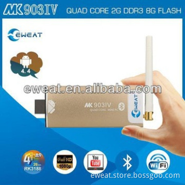 Android 4.4.2 TV Dongle Rockchip RK3188 1.65 GHz Quad Core tv stick full hd 1080p xbmc perfect streaming mini pc